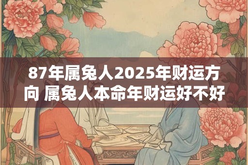 87年属兔人2025年财运方向 属兔人本命年财运好不好