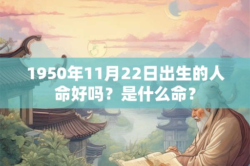 1950年11月22日出生的人命好吗？是什么命？