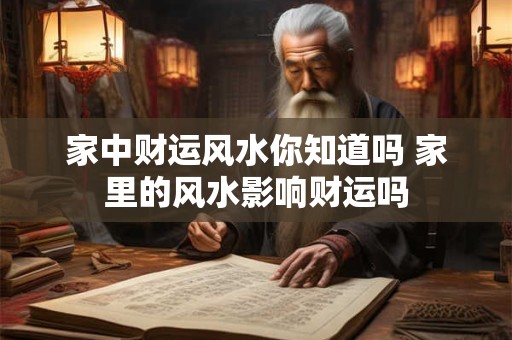 家中财运风水你知道吗 家里的风水影响财运吗
