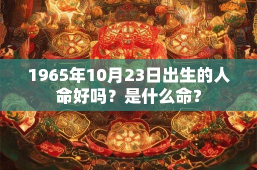 1965年10月23日出生的人命好吗？是什么命？