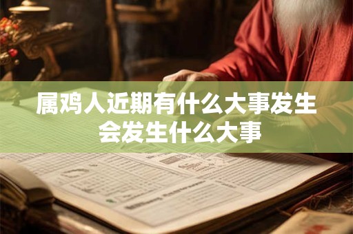 属鸡人近期有什么大事发生 会发生什么大事