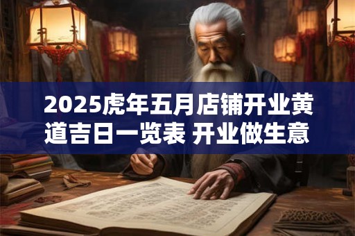 2025虎年五月店铺开业黄道吉日一览表 开业做生意良机