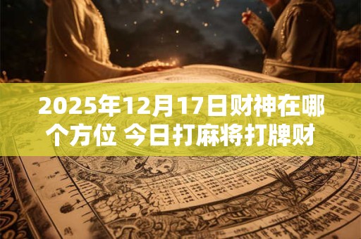2025年12月17日财神在哪个方位 今日打麻将打牌财运方位！