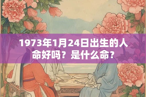 1973年1月24日出生的人命好吗？是什么命？
