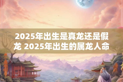 2025年出生是真龙还是假龙 2025年出生的属龙人命运如何
