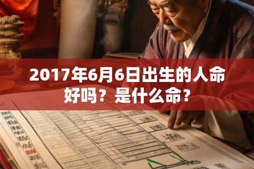 2017年6月6日出生的人命好吗？是什么命？