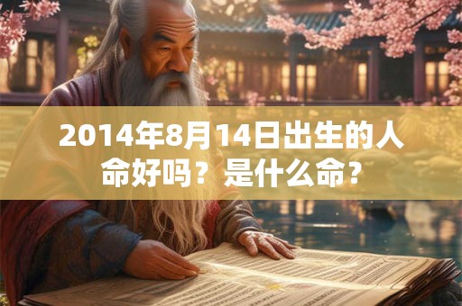 2014年8月14日出生的人命好吗？是什么命？