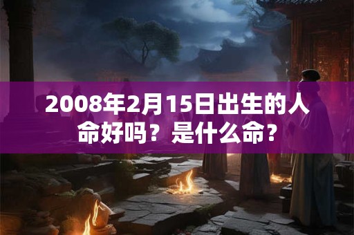 2008年2月15日出生的人命好吗？是什么命？
