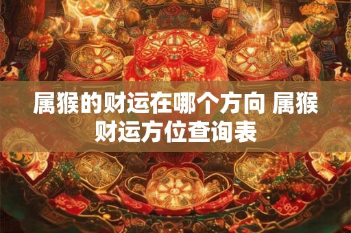 属猴的财运在哪个方向 属猴财运方位查询表 属猴的财运在哪个方向 属猴财运方位查询表