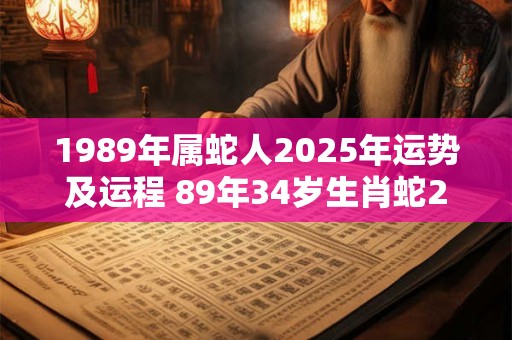 1989年属蛇人2025年运势及运程 89年34岁生肖蛇2025年每月运势