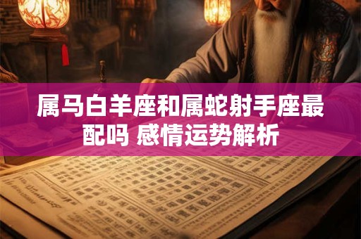 属马白羊座和属蛇射手座最配吗 感情运势解析