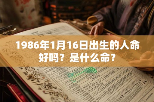 1986年1月16日出生的人命好吗？是什么命？