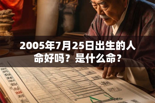 2005年7月25日出生的人命好吗？是什么命？