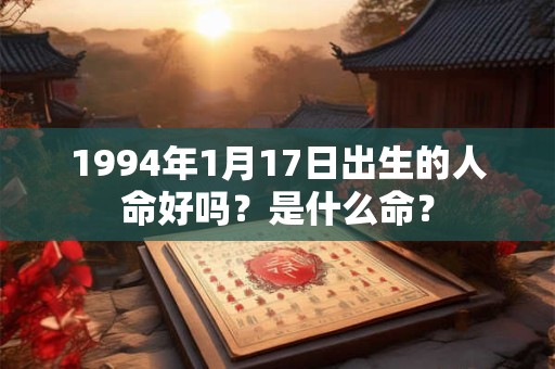 1994年1月17日出生的人命好吗？是什么命？