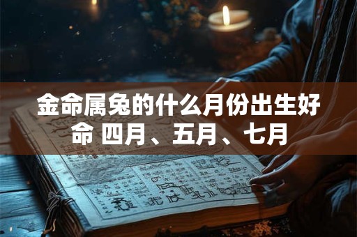 金命属兔的什么月份出生好命 四月、五月、七月