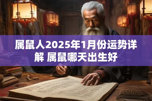 属鼠人2025年1月份运势详解 属鼠哪天出生好