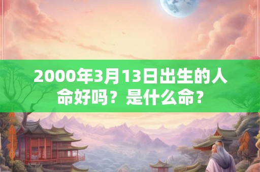 2000年3月13日出生的人命好吗？是什么命？