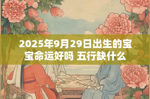 2025年9月29日出生的宝宝命运好吗 五行缺什么