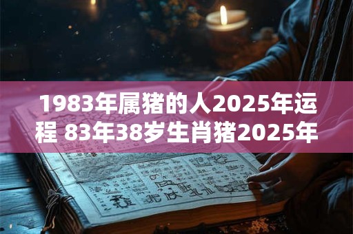 1983年属猪的人2025年运程 83年38岁生肖猪2025年运势
