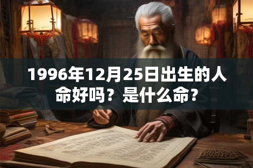 1996年12月25日出生的人命好吗？是什么命？