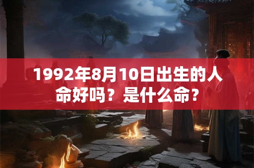 1992年8月10日出生的人命好吗？是什么命？