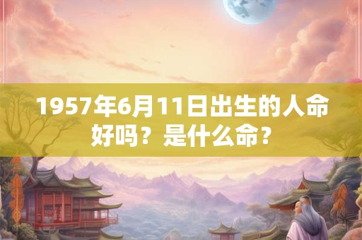 1957年6月11日出生的人命好吗？是什么命？