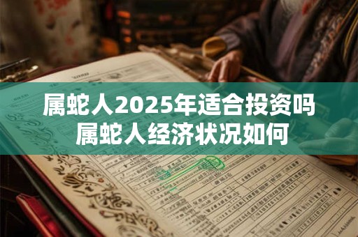 属蛇人2025年适合投资吗 属蛇人经济状况如何