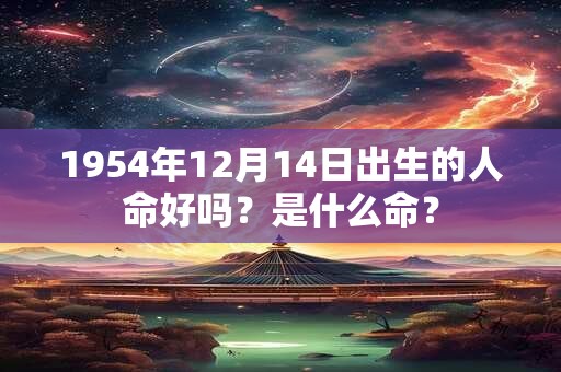 1954年12月14日出生的人命好吗？是什么命？