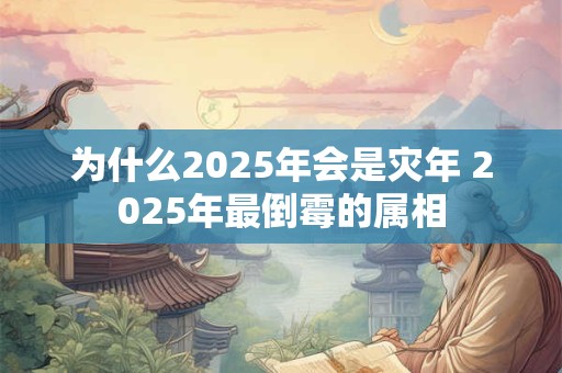 为什么2025年会是灾年 2025年最倒霉的属相