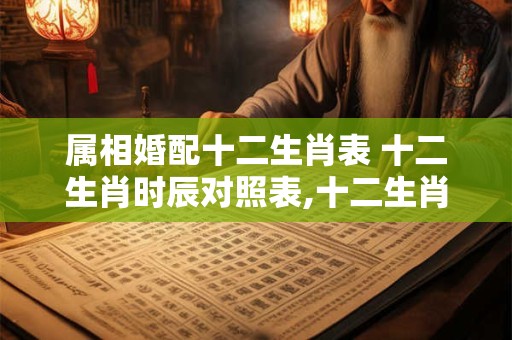 属相婚配十二生肖表 十二生肖时辰对照表,十二生肖对应时间表