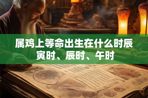 属鸡上等命出生在什么时辰 寅时、辰时、午时