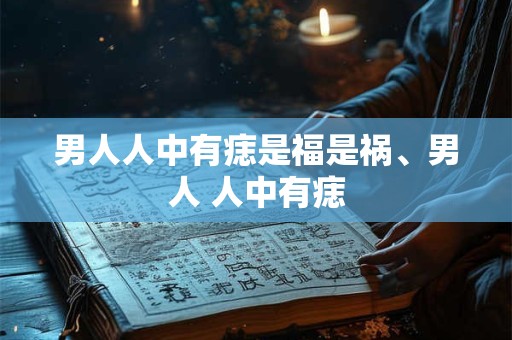 男人人中有痣是福是祸、男人 人中有痣