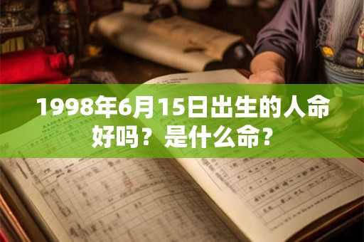 1998年6月15日出生的人命好吗？是什么命？