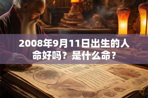 2008年9月11日出生的人命好吗？是什么命？
