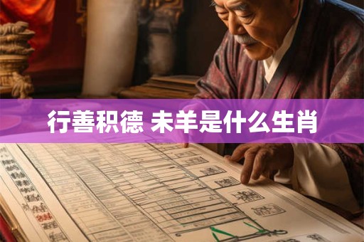 行善积德 未羊是什么生肖