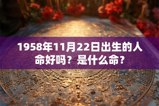 1958年11月22日出生的人命好吗？是什么命？