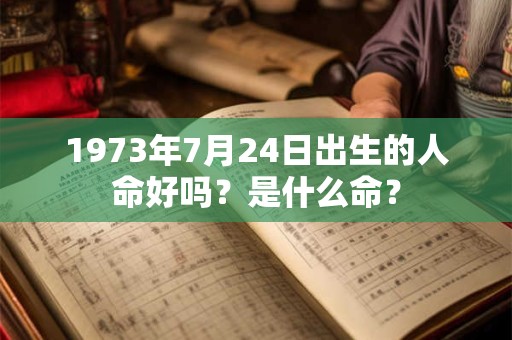 1973年7月24日出生的人命好吗？是什么命？