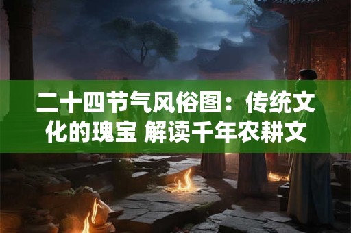 二十四节气风俗图：传统文化的瑰宝 解读千年农耕文明的密码