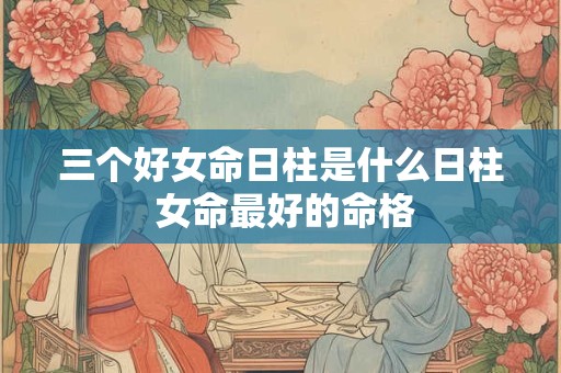 三个好女命日柱是什么日柱 女命最好的命格