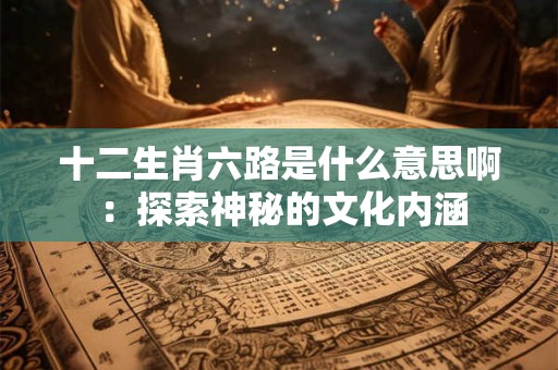 十二生肖六路是什么意思啊 ：探索神秘的文化内涵