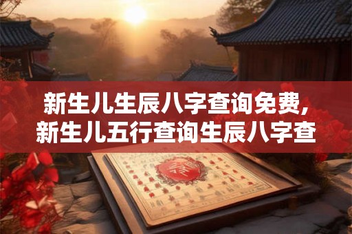 新生儿生辰八字查询免费,新生儿五行查询生辰八字查询