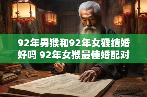 92年男猴和92年女猴结婚好吗 92年女猴最佳婚配对象