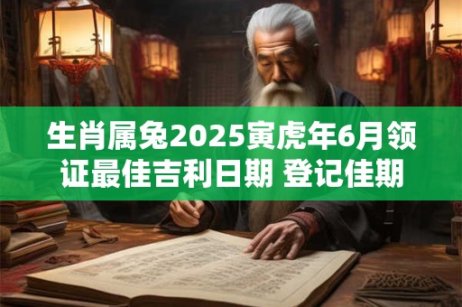 生肖属兔2025寅虎年6月领证最佳吉利日期 登记佳期