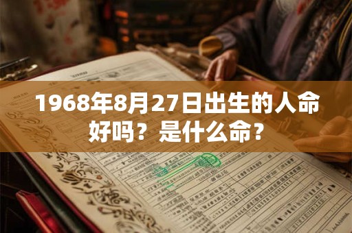 1968年8月27日出生的人命好吗？是什么命？