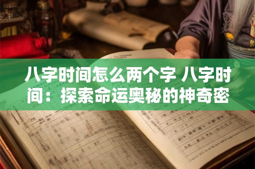 八字时间怎么两个字 八字时间:探索命运奥秘的神奇密码 八字时间怎么两个字 八字时间:探索命运奥秘的神奇密码