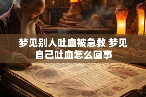 梦见别人吐血被急救 梦见自己吐血怎么回事
