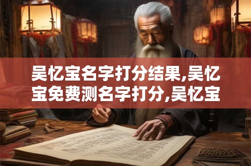 吴忆宝名字打分结果,吴忆宝免费测名字打分,吴忆宝周易免费测名字打分