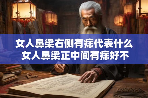 女人鼻梁右侧有痣代表什么 女人鼻梁正中间有痣好不好