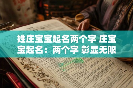 姓庄宝宝起名两个字 庄宝宝起名:两个字 彰显无限韵味 姓庄宝宝起名两个字 庄宝宝起名:两个字 彰显无限韵味