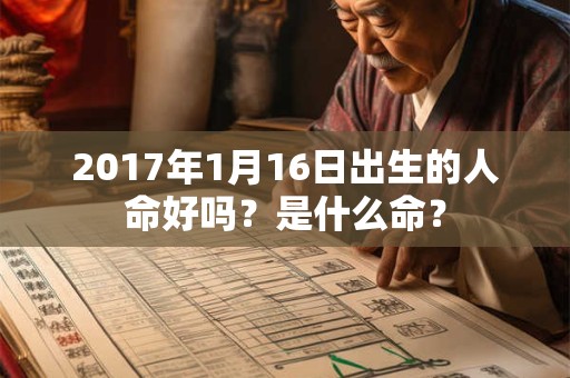 2017年1月16日出生的人命好吗？是什么命？